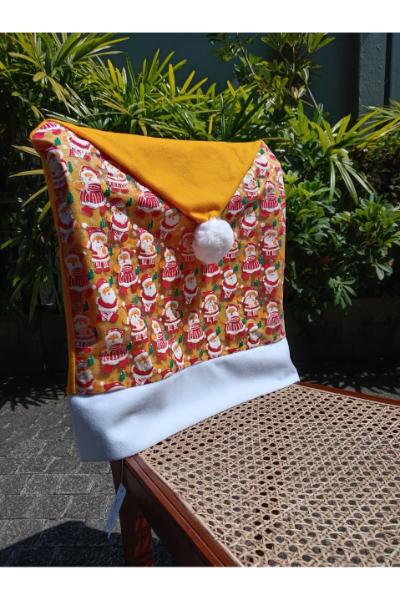 Christmas Decor - Santa on Yellow Chair Covers